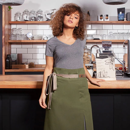 (6 pieces) KARLOWSKY | Green Generation Waist Apron – Recycled Plastic - Moss Green - 1100x650 mm