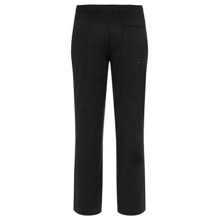 (6 pieces) KARLOWSKY | Kaspar Pull-On Chef Trousers – Black - L - Elasticated Waist & Drawcord