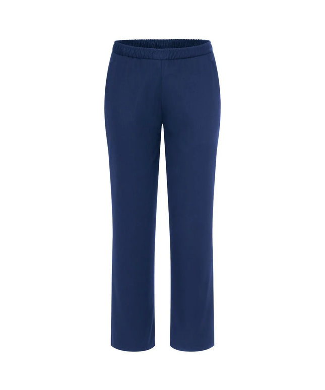 (6 pieces) KARLOWSKY | Kaspar Pull-On Chef Trousers – Navy - M - Elasticated Waist & Drawcord