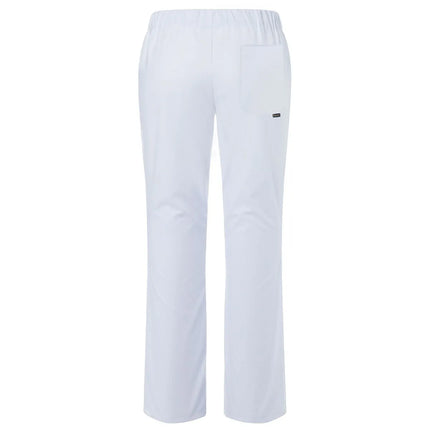 (6 pieces) KARLOWSKY | Kaspar Pull-On Chef Trousers – White - L - Elasticated Waist & Drawcord