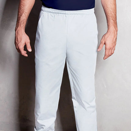 (6 pieces) KARLOWSKY | Kaspar Pull-On Chef Trousers – White - M - Elasticated Waist & Drawcord