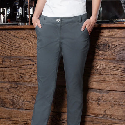 (6 pieces) KARLOWSKY | Ladies' 5‑Pocket Work Trousers – Anthracite - Size 50 - Organic Cotton Stretch