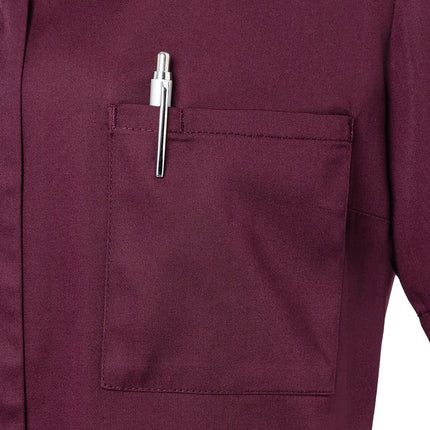 (6 pieces) KARLOWSKY | Ladies' Nurse Tunic Essential – Aubergine - Size 42 - 95°C Washable