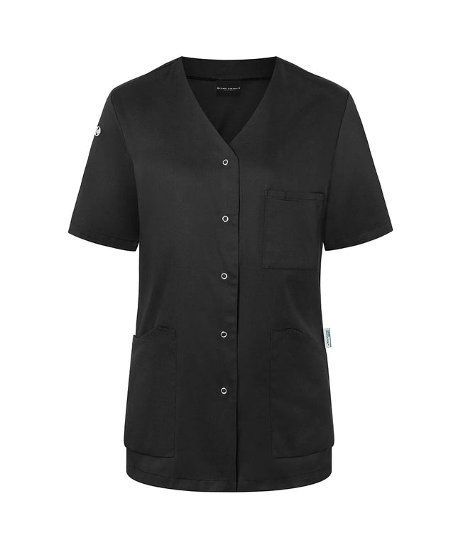 (6 pieces) KARLOWSKY | Ladies' Nurse Tunic Essential – Black - Size 36 - 95°C Washable