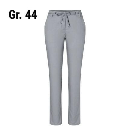 (6 pieces) KARLOWSKY | Ladies' Stretch Chino Work Trousers – Steel Grey - Size 44 - Easy-Care