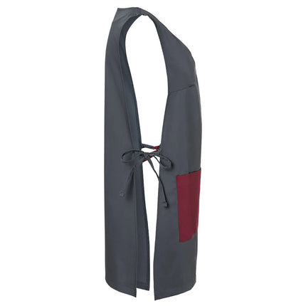 (6 pieces) KARLOWSKY | Ladies' Tabard Tunic Marilies – Burgundy – Size 3 – Easy‑Care Poly‑Cotton (35% Cotton / 65% Polyester)