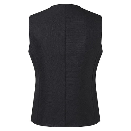 (6 pieces) KARLOWSKY | Ladies' Waistcoat Basic – Black - Size XXL - Loose Fit