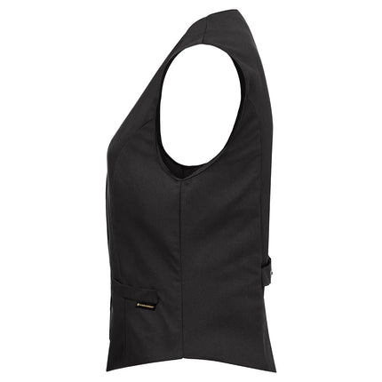 (6 pieces) KARLOWSKY | Ladies Waistcoat Lena – Black - Size 34 - Tailored Fit - 4 Press-Studs