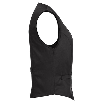 (6 pieces) KARLOWSKY | Ladies Waistcoat Lena – Black - Size 44 - Tailored Fit - 4 Press-Studs