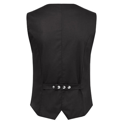 (6 pieces) KARLOWSKY | Ladies Waistcoat Lena – Black - Size 52 - Tailored Fit - 4 Press-Studs