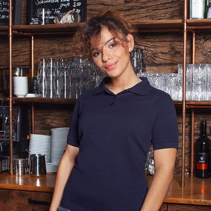 (6 pieces) KARLOWSKY | Ladies Workwear Polo Shirt – Navy - Size 2XL - 100% Cotton
