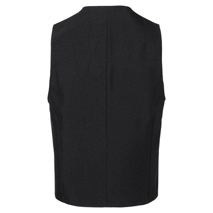 (6 pieces) KARLOWSKY | Men's Basic Waiter Waistcoat – Black – Size L – Relaxed Fit