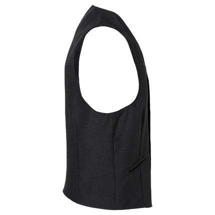 (6 pieces) KARLOWSKY | Men's Basic Waiter Waistcoat – Black – Size XXL – Relaxed Fit