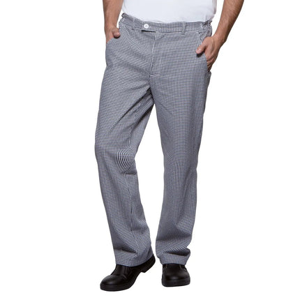 (6 pieces) KARLOWSKY | Men's Chef Trousers Basic – Black - Size L - Side Elastic Waistband