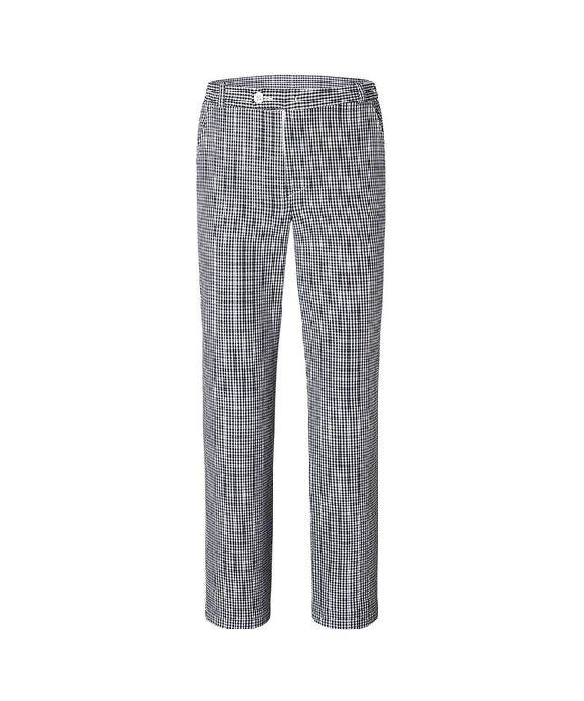 (6 pieces) KARLOWSKY | Men's Chef Trousers Basic – Black - Size XL - Side Elastic Waistband