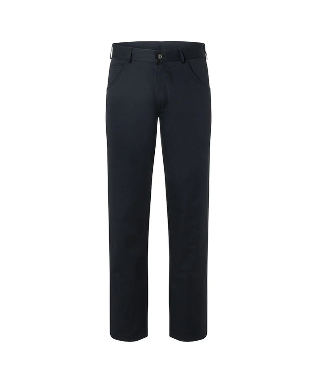 (6 pieces) KARLOWSKY | Men's Chef Trousers Manolo – Black - Size 42 - 5-Pocket - Stretch Fabric