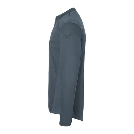 (6 pieces) KARLOWSKY | Men's Long Sleeve Performance Work Shirt – Anthracite - Size M - Slim Fit