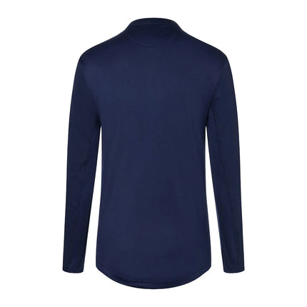 (6 pieces) KARLOWSKY | Men's Long Sleeve Performance Work Shirt – Navy - Size 3XL - Slim Fit