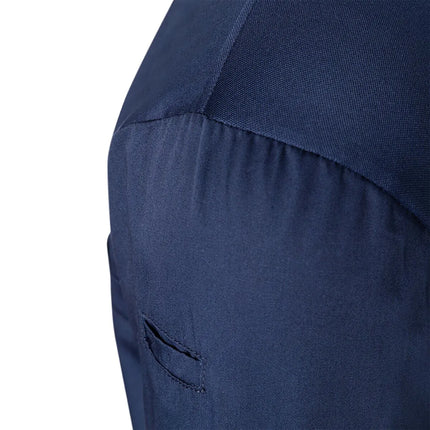 (6 pieces) KARLOWSKY | Men's Long Sleeve Performance Work Shirt – Navy - Size XL - Slim Fit
