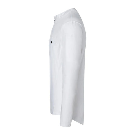 (6 pieces) KARLOWSKY | Men's Long Sleeve Performance Work Shirt – White - Size 4XL - Slim Fit
