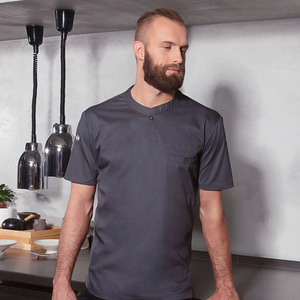 (6 pieces) KARLOWSKY | Men's Short Sleeve Performance Work Shirt – Slim Fit - Anthracite - Size 5XL