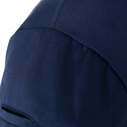 (6 pieces) KARLOWSKY | Men's Short Sleeve Performance Work Shirt – Slim Fit - Navy - Size S