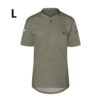 (6 pieces) KARLOWSKY | Men's Short Sleeve Performance Work Shirt – Slim Fit - Sage - Size L