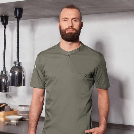 (6 pieces) KARLOWSKY | Men's Short Sleeve Performance Work Shirt – Slim Fit - Sage - Size 4XL