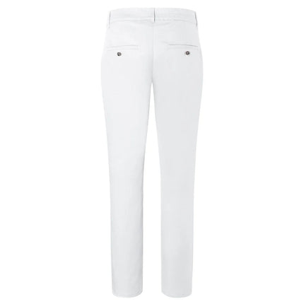 (6 pieces) KARLOWSKY | Men's Stretch Chino Work Trousers – White - EU 60 - Easy-care stretch