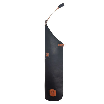 (6 pieces) KARLOWSKY | Professional Leather Bib Apron – Black - 600×820 mm