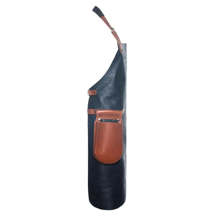 (6 pieces) KARLOWSKY | Professional Leather Bib Apron – Ink Blue - 600×820 mm