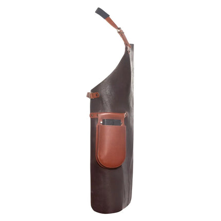 (6 pieces) KARLOWSKY | Professional Leather Bib Apron – Mocha - 600×820 mm