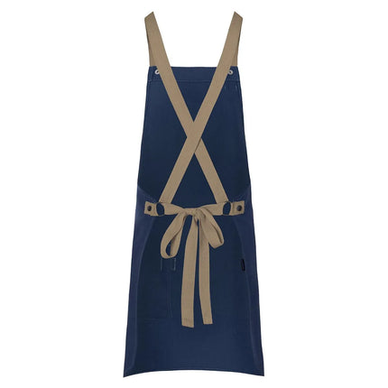 (6 pieces) KARLOWSKY | Urban Look Chef Bib Apron – Steel Blue - Cross-Back - 700×850 mm
