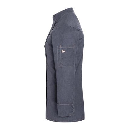 (6 pieces) KARLOWSKY | Women's Chef's Jacket Jeans-Style – Vintage Black - Size 48 - 95°C washable