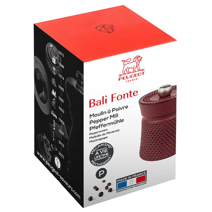 (6 pieces) PEUGEOT | BALI - Pepper Mill - Red - Height: 80mm