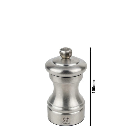 (6 pieces) PEUGEOT | BISTRO Chef - Pepper Mill - Stainless Steel - Height: 100mm