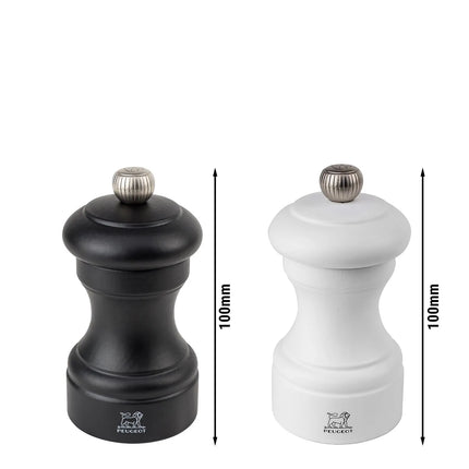 (6 pieces) PEUGEOT | BISTRO - Salt & Pepper Mill - Black & White - Height: 100mm