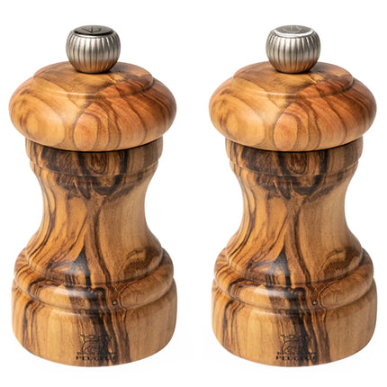 (6 pieces) PEUGEOT | BISTRO - Salt & Pepper Mill - Olive Wood - Height: 100mm