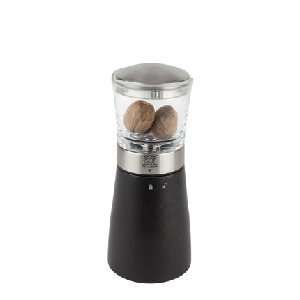 (6 pieces) PEUGEOT | DAMAN-MADRAS - Nutmeg Mill - Stainless Steel/Chocolate - Height: 150mm