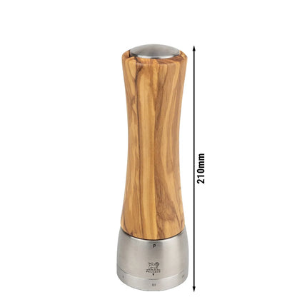 (6 pieces) PEUGEOT | DAMAN-MADRAS - Pepper Mill - u'Select - Olive Wood - Height: 210mm