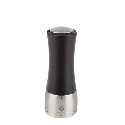(6 pieces) PEUGEOT | DAMAN-MADRAS - Pepper Mill - u'Select - Stainless Steel/Chocolate - Height: 160mm