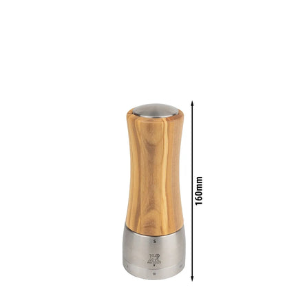 (6 pieces) PEUGEOT | DAMAN-MADRAS - Salt Mill - u'Select Z - Olive Wood - Height: 160mm