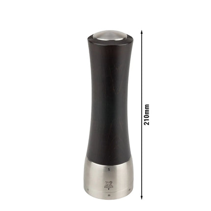 (6 pieces) PEUGEOT | DAMAN-MADRAS - Salt Mill - u'Select Z - Stainless Steel/Chocolate - Height: 210mm