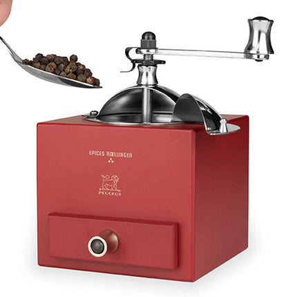 (6 pieces) PEUGEOT | LE MOULIN D'OLIVIER ROELLINGER - Pepper/Spice Mill - Chili Red - Height: 130mm