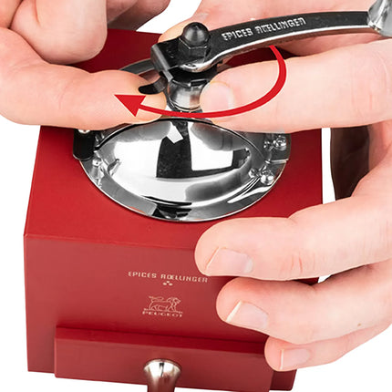 (6 pieces) PEUGEOT | LE MOULIN D'OLIVIER ROELLINGER - Pepper/Spice Mill - Chili Red - Height: 130mm