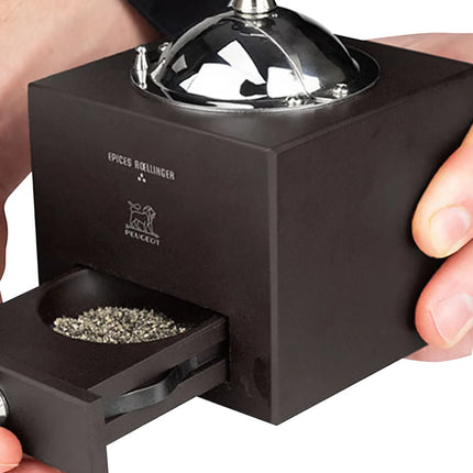 (6 pieces) PEUGEOT | LE MOULIN D'OLIVIER ROELLINGER - Pepper/Spice Mill - Chocolate - Height: 130mm