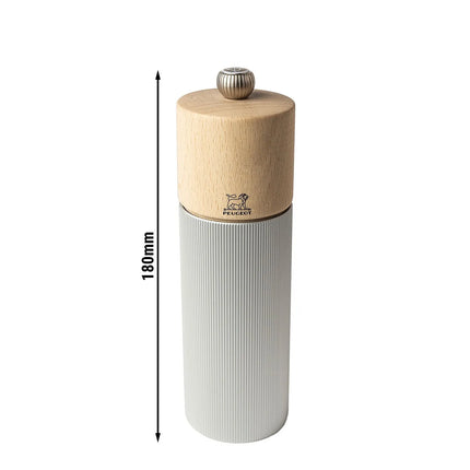 (6 pieces) PEUGEOT | LINE - Salt Mill - Aluminium/Natural - Height: 180mm