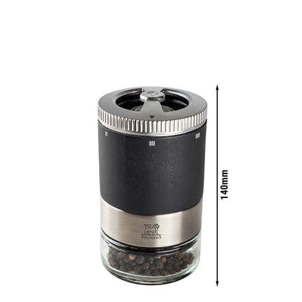 (6 pieces) PEUGEOT | MAESTRO - Pepper Bar - u'Select - Graphite - Height: 110mm - incl. three premium pepper jars