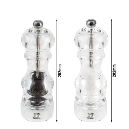 (6 pieces) PEUGEOT | NANCY - Salt & Pepper Mill - Acrylic - Height: 180mm
