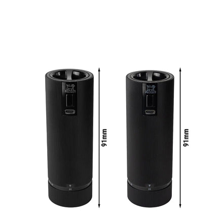(6 pieces) PEUGEOT | NIGHT ELECTRIC LINE - Salt & Pepper Mill - Electric - Height: 150mm - Matte Black